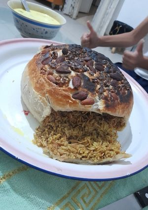 صورة لوصفة قدرة رز ولحم