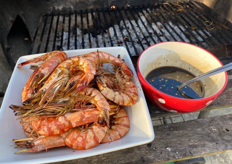 BBQ King Prawns with 2 Dips