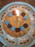 Torta flan con galletitas y bombones