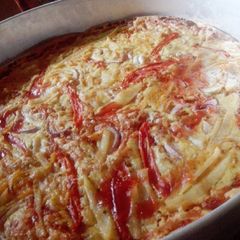 A picture of My home made simple pizza.