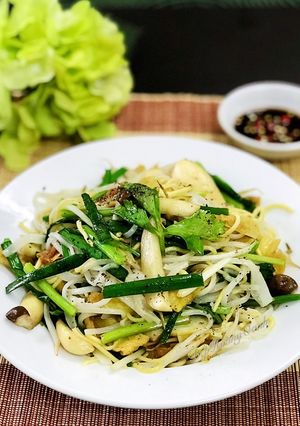 Hình của món Hủ Tiếu Mì Xào Chay.