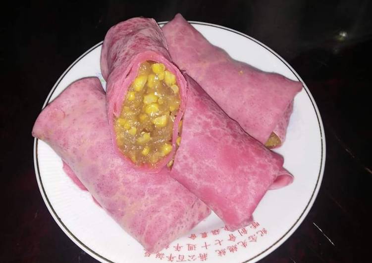 Cara mengolah Dadar gulung Fla jagung manis, Enak Banget