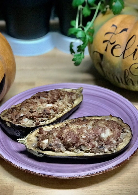 Una foto de Berenjenas rellenas