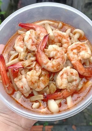 รูปของ เมนูกุ้งผัดเห็ด 🍄