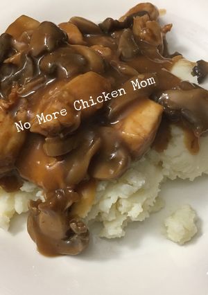 A picture of Easy chicken & mushrooms over mashed potatoes#mycookbook.