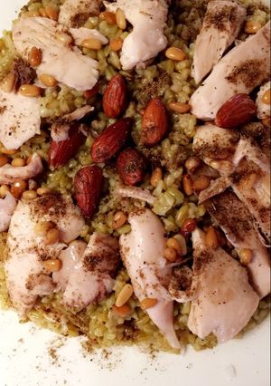 صورة لوصفة فريكة ورز عطريقة الحلبيه