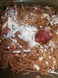 Spaghetti Mediterráneo FRITO CON CHORIZO!