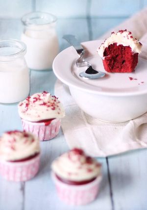Foto resep Red Velvet cup Cake with cream cheese
