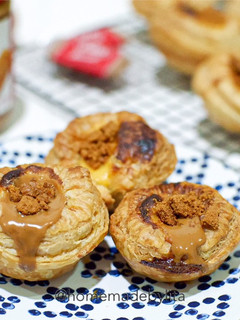 Foto resep Portuguese egg tart with lotus biscoff #homemadebylita