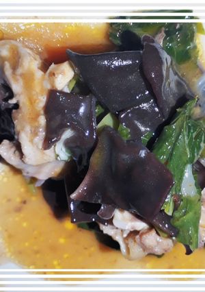 Foto resep Capcay jamur dengan ayam