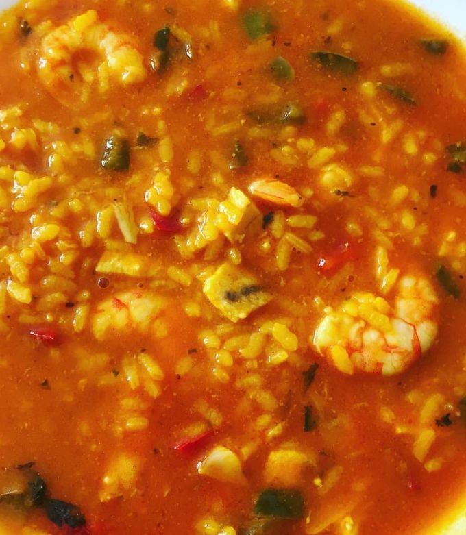 Foto principal de Arroz caldoso con langostinos y pez espada