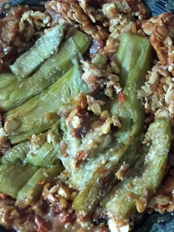 Easy Steps to Prepare Recipes Egg plant and Tempe Mashed in Chili Sauce (penyet tempe terong) the Can Spoil the Tongue Make You Drink.