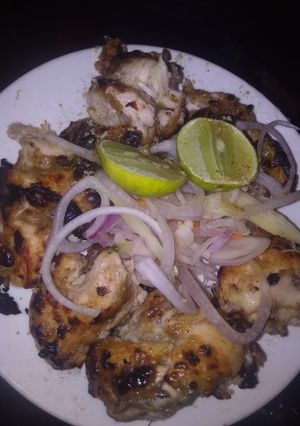 A picture of Chicken kababs.