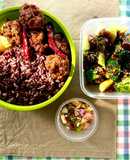 เมนูข้าวกล่อง🍚ลาบหมูก้อนทอด🌶️🧄บล็อคโคลี่ราดเกรวี่ซีอิ๊ว🥦พริกน้ำปลา🌶️