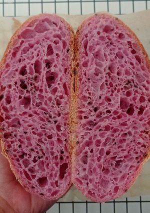 Foto resep Ubi Ungu Jinten Hitam Sourdough Bread