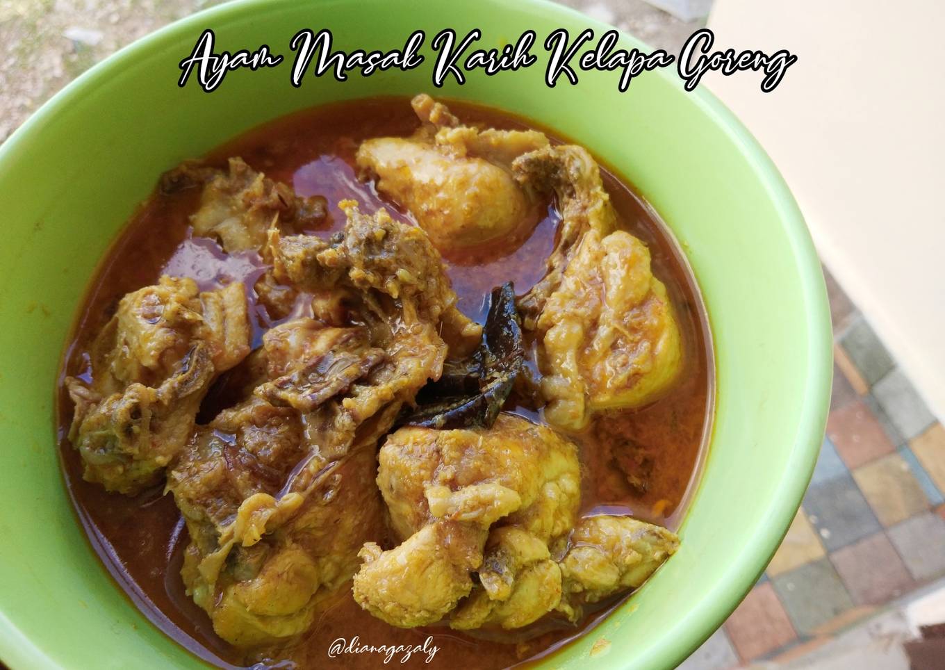 Ayam Masak Karih Kelapa Goreng versi 2