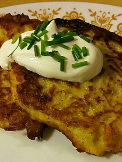 A picture of Spaghetti Squash Latkes.