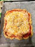 Pizza keto con base de pollo