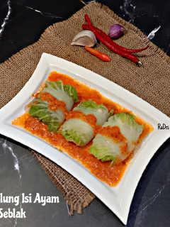 Foto resep Sawi Putih Gulung Isi Ayam Kuah Seblak