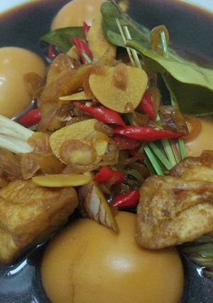 Foto resep Pindang (kuah) telor dan tahu cina bumbu rempah