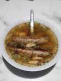 Sausages and butterbean Broth