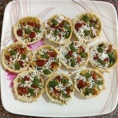 A picture of Baked Chaat Basket.