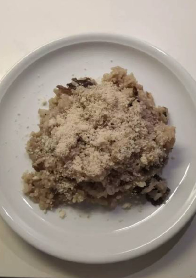 Una foto de Risotto de setas deshidratadas