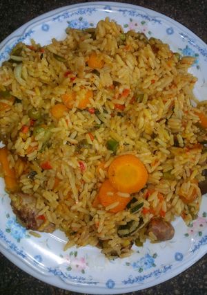 A picture of Vegies jallof.