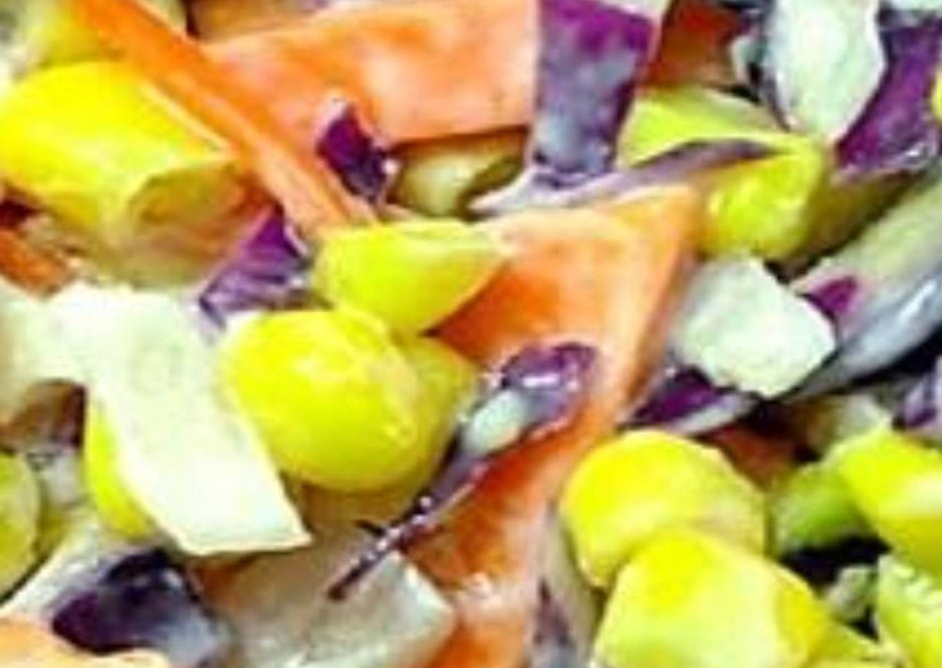 Curd vegetables cold salad