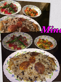 عکسی از دستور عدس پلو ساده کته