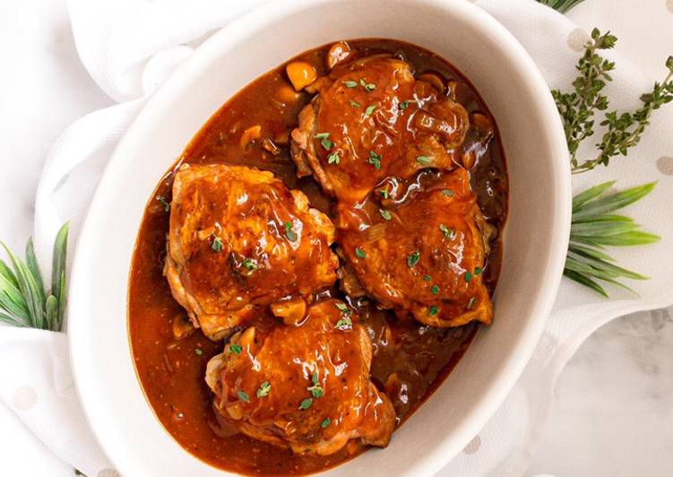 Steps to Prepare Perfect One pot chicken thighs