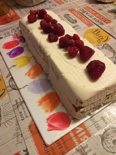 Una foto de Torta fría de limón