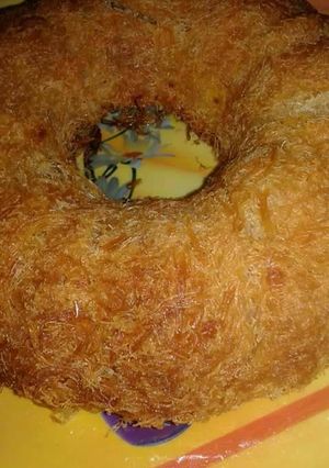 صورة لوصفة كنافه بالكسترد والمكسرات