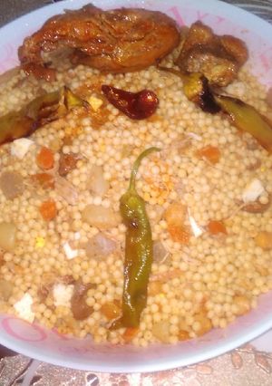 صورة لوصفة عيش او بركوكاس بالفول 😋👍👌