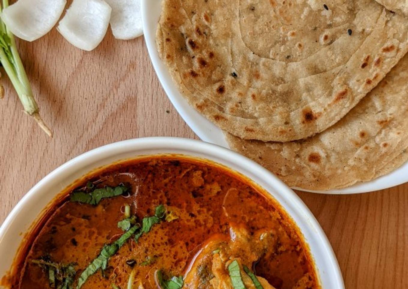 Chicken karahi & lachha paratha my style
