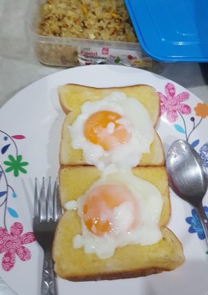 Foto resep Telur stengah natang brsama roti bakar butter