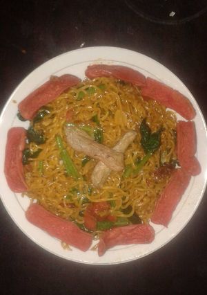 Foto resep Mie goreng sosis