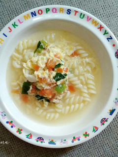 Foto resep Macaroni Tomato Egg Drop Soup