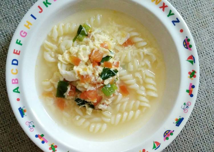 Macaroni Tomato Egg Drop Soup