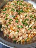 เต้าหู้ถั่วเหลืองผัดหมูสับซอสหม่าล่า