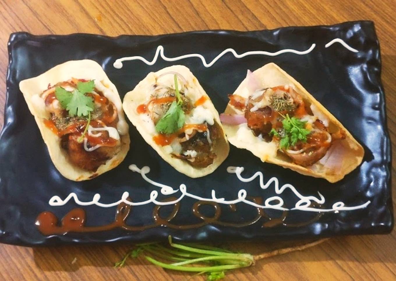 Taco with chaat