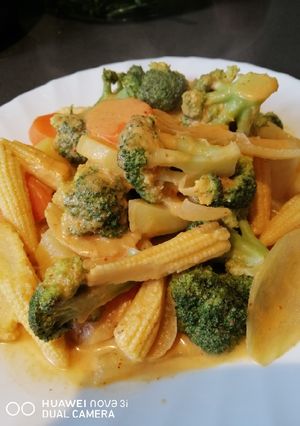 A picture of Curry Veges.