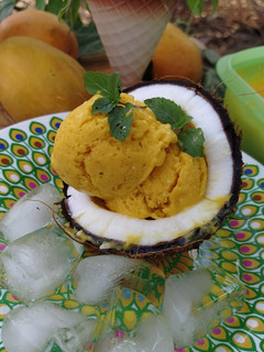 મેંગો ટેન્ડર કોકોનટ આઈસક્રીમ(mango tendar coconut icecream Recip રેસીપી મુખ્ય ફોટો
