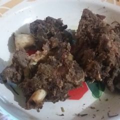 A picture of Marinated beef.