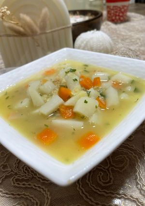 صورة لوصفة شوربة خضار وعدس