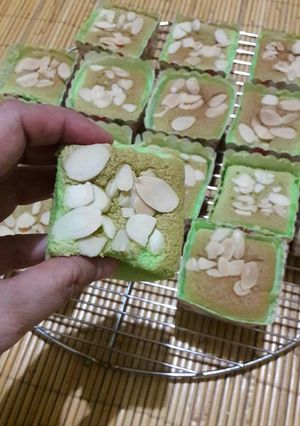 Foto resep Hokaido chiffon cup cake pandan almond