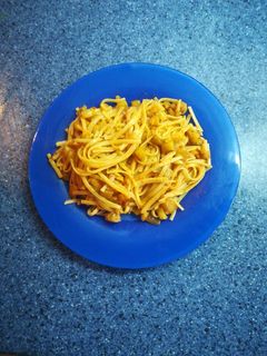 Una foto de Pasta con berenjena