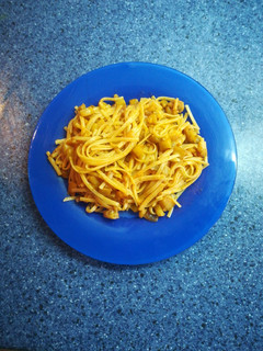 Una foto de Pasta con berenjena