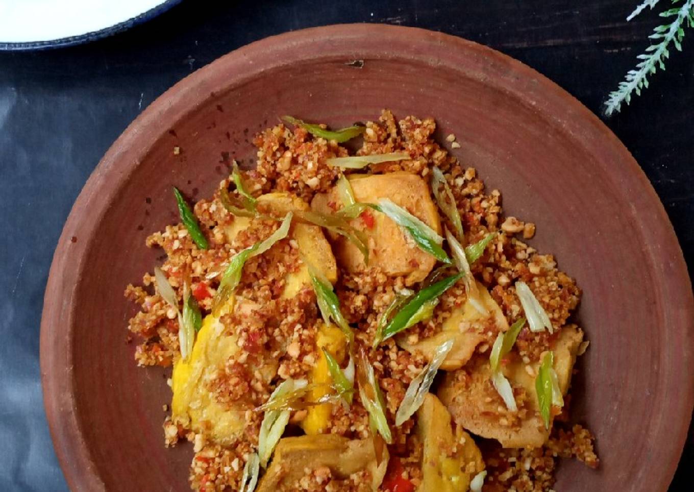 Tahu Penyet Sambal Kacang
