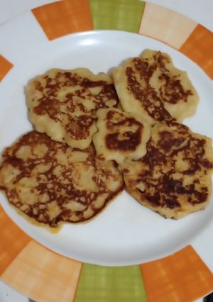 Una foto de Pancakes de avena y manzana